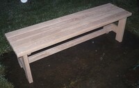 Zahradní dřevěná lavice bez opěradla 1,5m DUB