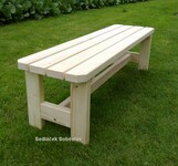 Zahradní dřevěná lavice bez opěradla 2m