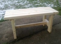 Zahradní dřevěná lavice bez opěradla 1m